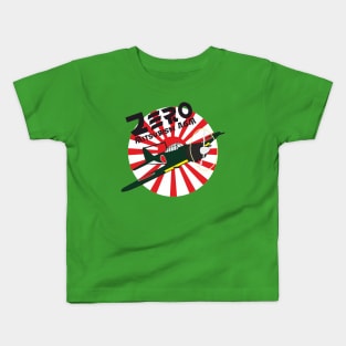 Japanese Mitsubishi A6M ZERO fighter jet Kids T-Shirt